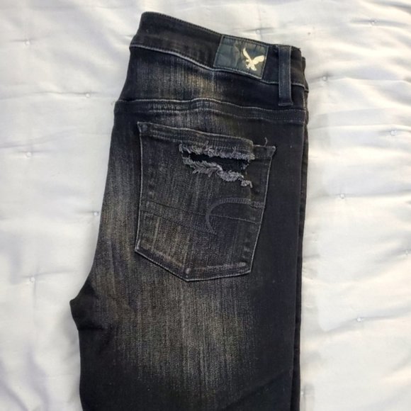 American Eagle Outfitters Charcoal Y2K Hi-Rise Denim X Stretch Jegging - Picture 8 of 16
